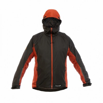 Paramo Men's Caminata Waterproof Jacket -Dark Grey/Outback Red